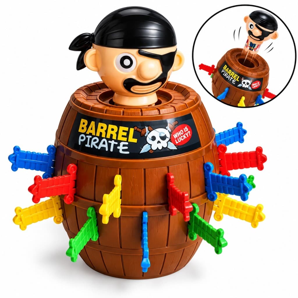 Jogo De Estratégia Barril Salta Pirata Brinquedo Para Família 2 A 4 Jogadores Desafie Sua Sorte Castela