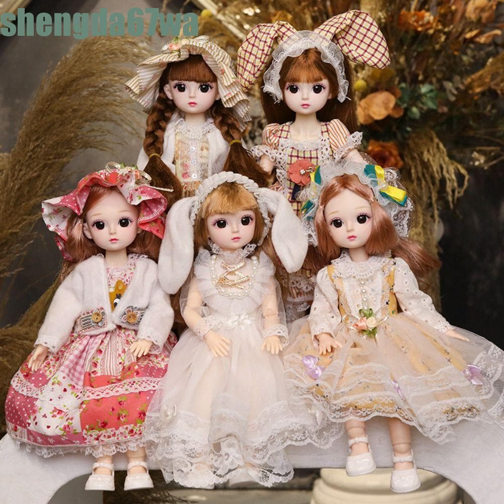 SHENGDA Boneca Articulada Móvel De 30CM , De Maquiagem 3D De Plástico , Brinquedos De Vestir Para Meninas Segurança , Br