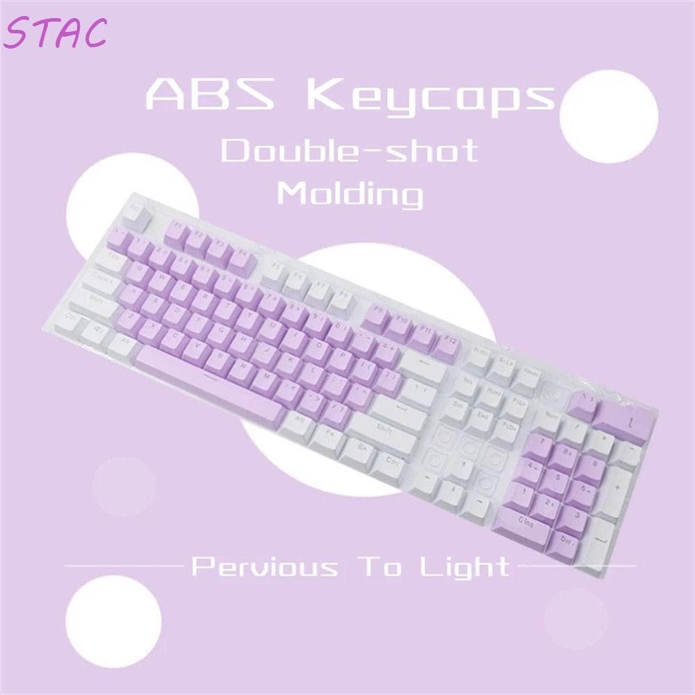 Teclas Mecânicas STAC Universal 104/108 Teclado Mecânico 104 Unidades Coloridas 980k Em Branco