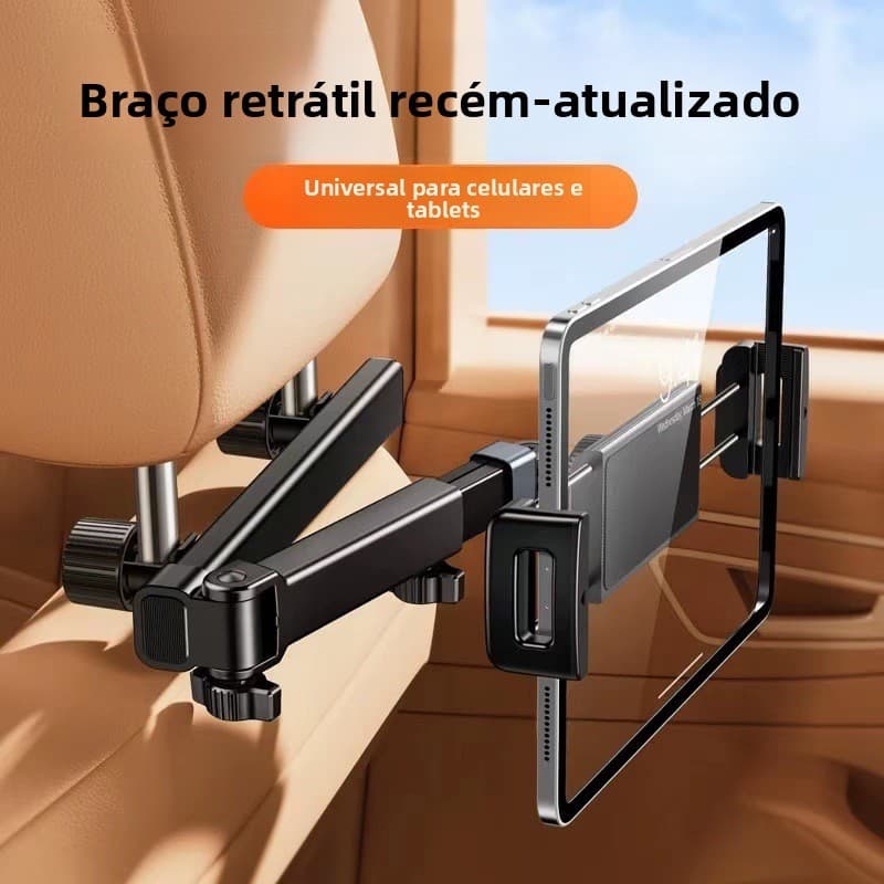 [Best Seller] Suporte para Tablet, Suporte Dobrável para Carro, Suporte para Telefone no Encosto de Cabeça, Braço Extens