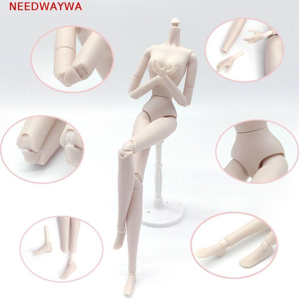 NEEDWAYWA Bonecas BJD Nuas Articuladas , 28 Articulações Móveis De Pele Branca Brinquedos De Boneca Nua , Multifuncionai