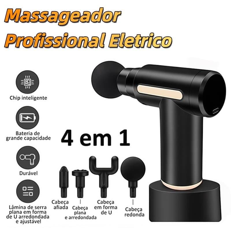 Massageador Elétrico Alta Frequência Profissional Muscular Massagem Massageador de Tecidos AIRER.BR