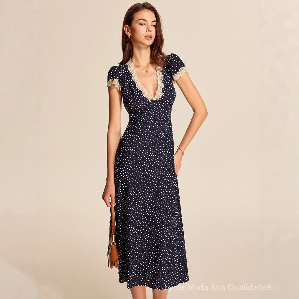 [Liquidação por tempo limitado] Vestuário feminino de alta qualidade e elegante para o verão, vestido longo feminino com