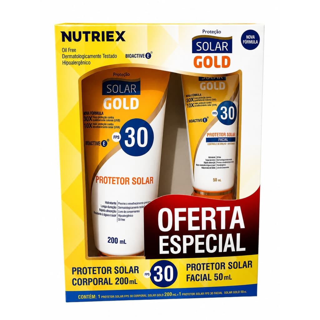 Protetor Solar Corporal 200ml e Facial 50ml Nutriex