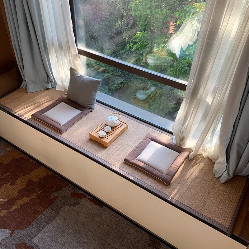 Tapete legal de Tatami japonês tecelagem de bambu antiderrapante sala de estar quarto tapete de janela saliente tapete d