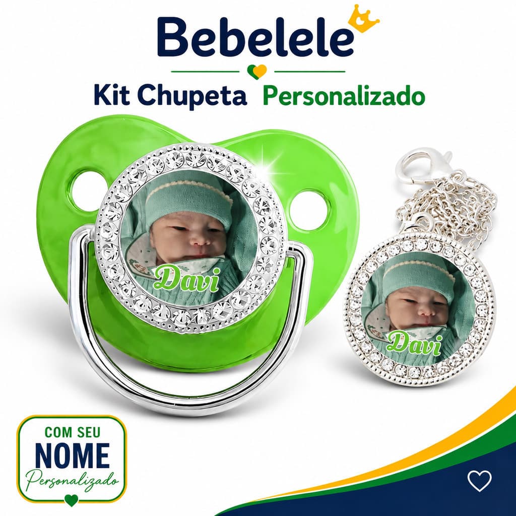 Chupeta ortodôntica para bebê, personalizada com o nome do bebê, chupeta de silicone sem BPA &BXKD GL5X