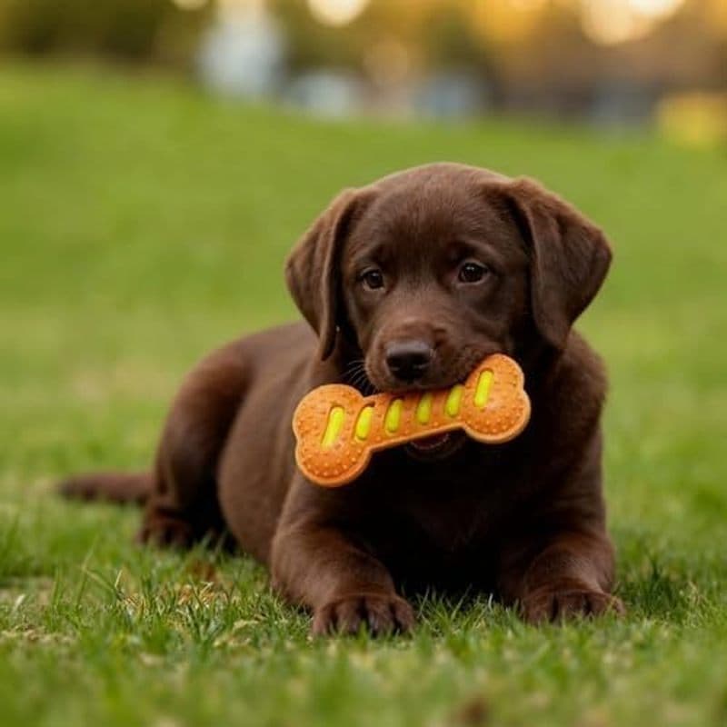 Brinquedo Interativo Para Mastigar Osso De Cachorro Com 3 Pacotes , Brinquedos Limpeza De Dentes Estridentes Animais De 