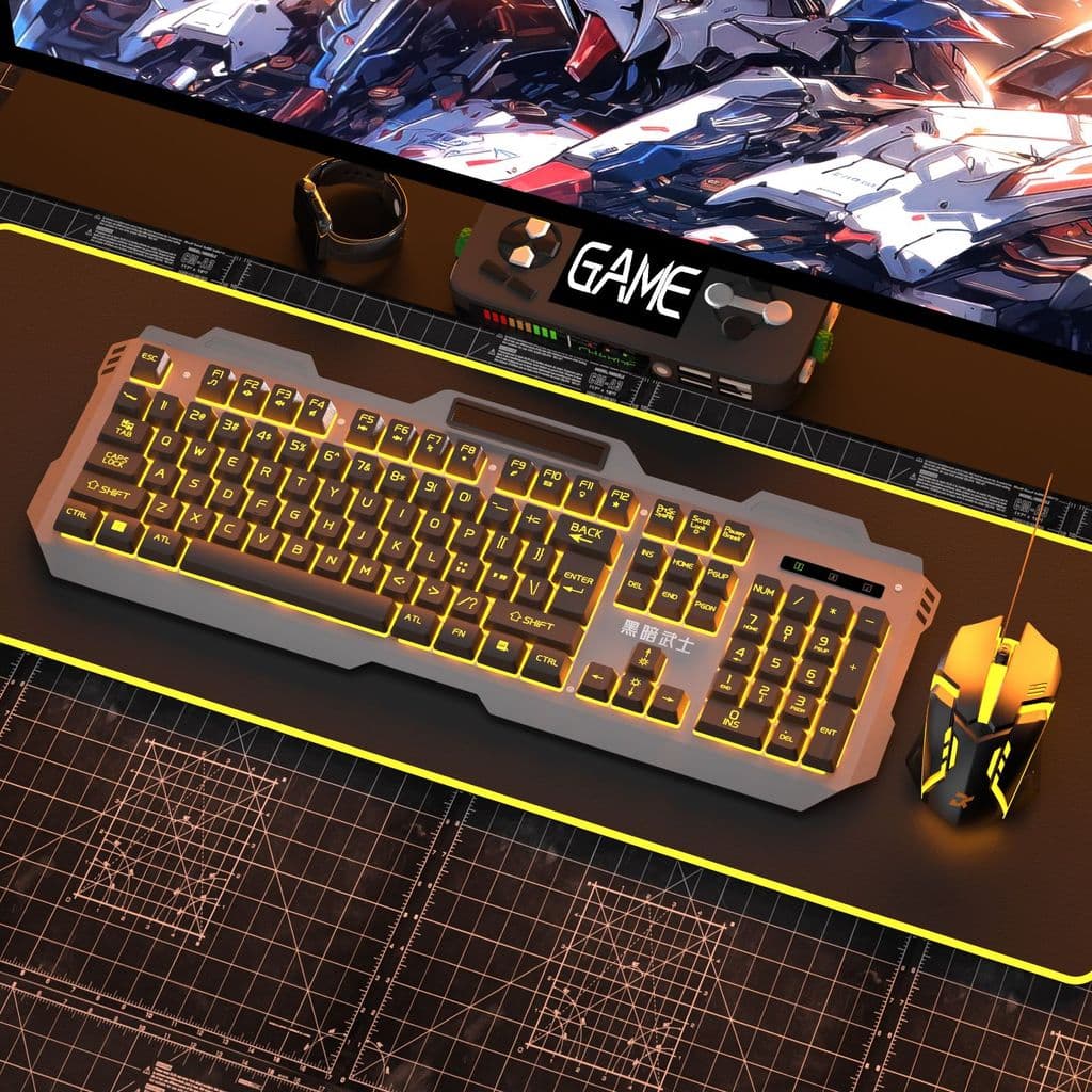 Teclado mecânico para jogos, conjunto usb com fio, Desktop, Notebook, teclado Universal com fio20260813