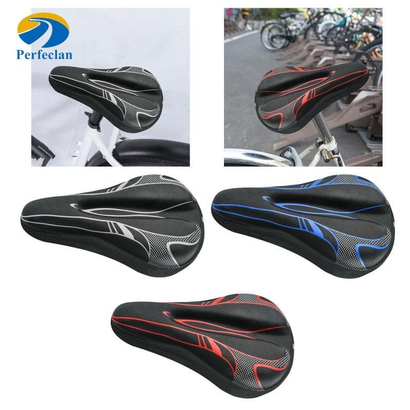 Perfeclan Capa De Assento De Bicicleta Acolchoada Capas De Selim , Ergométrica Confortável , Macia Para Bicicletas Estac