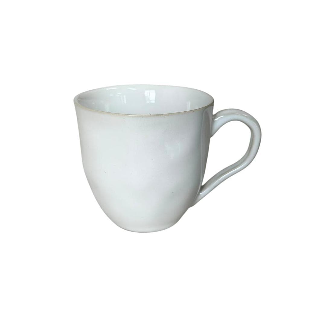 Xícara Chá Cerâmica Stoneware Orgânico New White 170ml - 1un