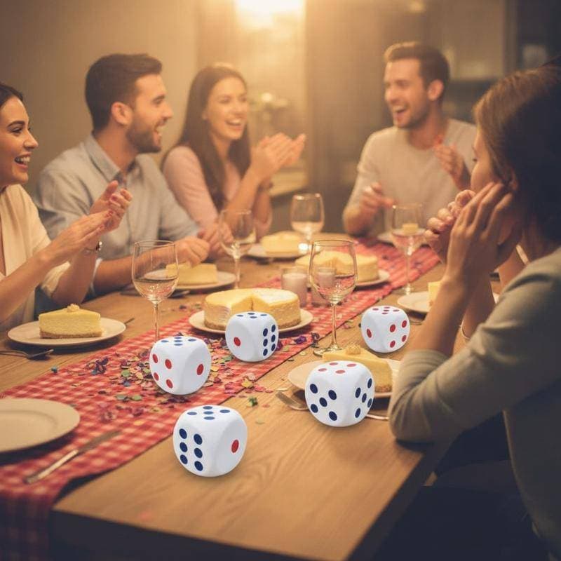 sweetmvzn Dados PU Gigantes Macios Duráveis Não Tóxicos 6 Lados 20cm Grande Adereço De Jogo Para Família Jogos De Mesa F