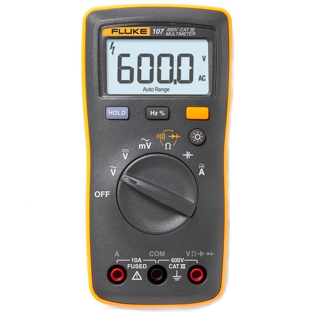 MULTIMETRO DIGITAL P/ ELETRICISTA 600V CAT3 107 FLUKE