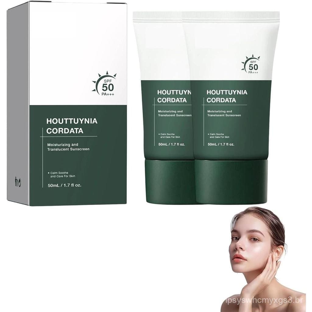 Protetor Solar Hidratante Silky Moisture, Protetor Solar Hidratante e Translúcido com Houttuynia Cordata, Protetor Solar