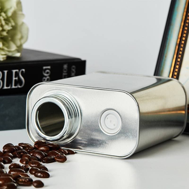 [heasonndiu] Tanque De Armazenamento De Grãos De Café Em Folha De Flandres Selado Pó Válvula Unidirecional Feijão Portát