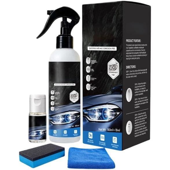 Kit de Restauração de Faróis, Kit de Limpeza e Restauração de Faróis de Carro, Não Requer Ferramentas, Spray de Restaura