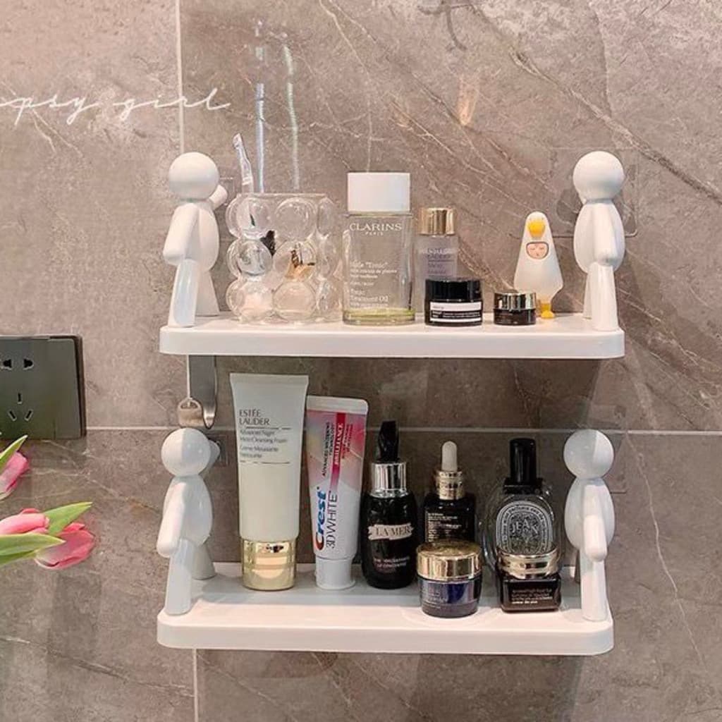 Suporte Organizador Adesivo Sem Furo para Banheiro Cozinha Porta Shampoo Multiuso