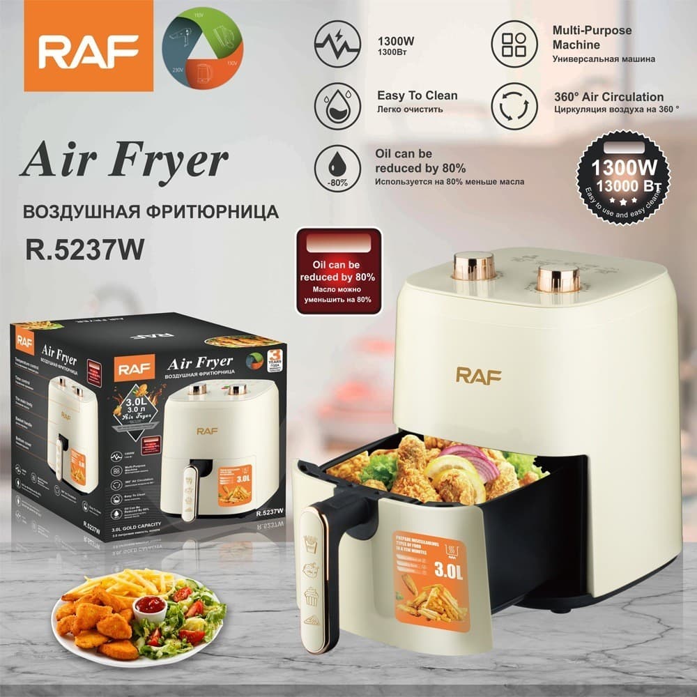 R RAF Padrão Europeu Padrão Americano Transfronteiriço Doméstico Multifuncional Fritadeira de Ar 3L Sem Óleo Fritadeira 