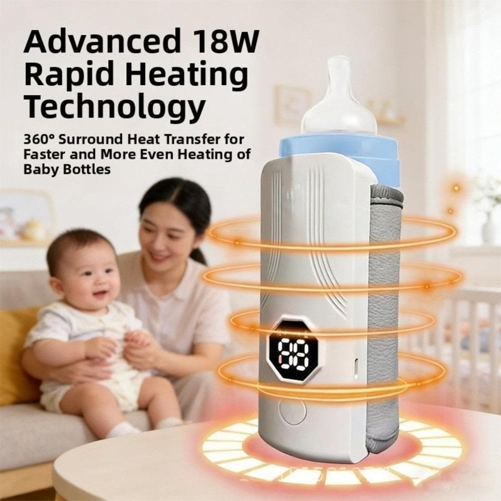 Aquecedor De Leite Para Bebê , Controle De Temperatura De 6 Níveis , Mamadeira Sem BPA , Display LED Fio
