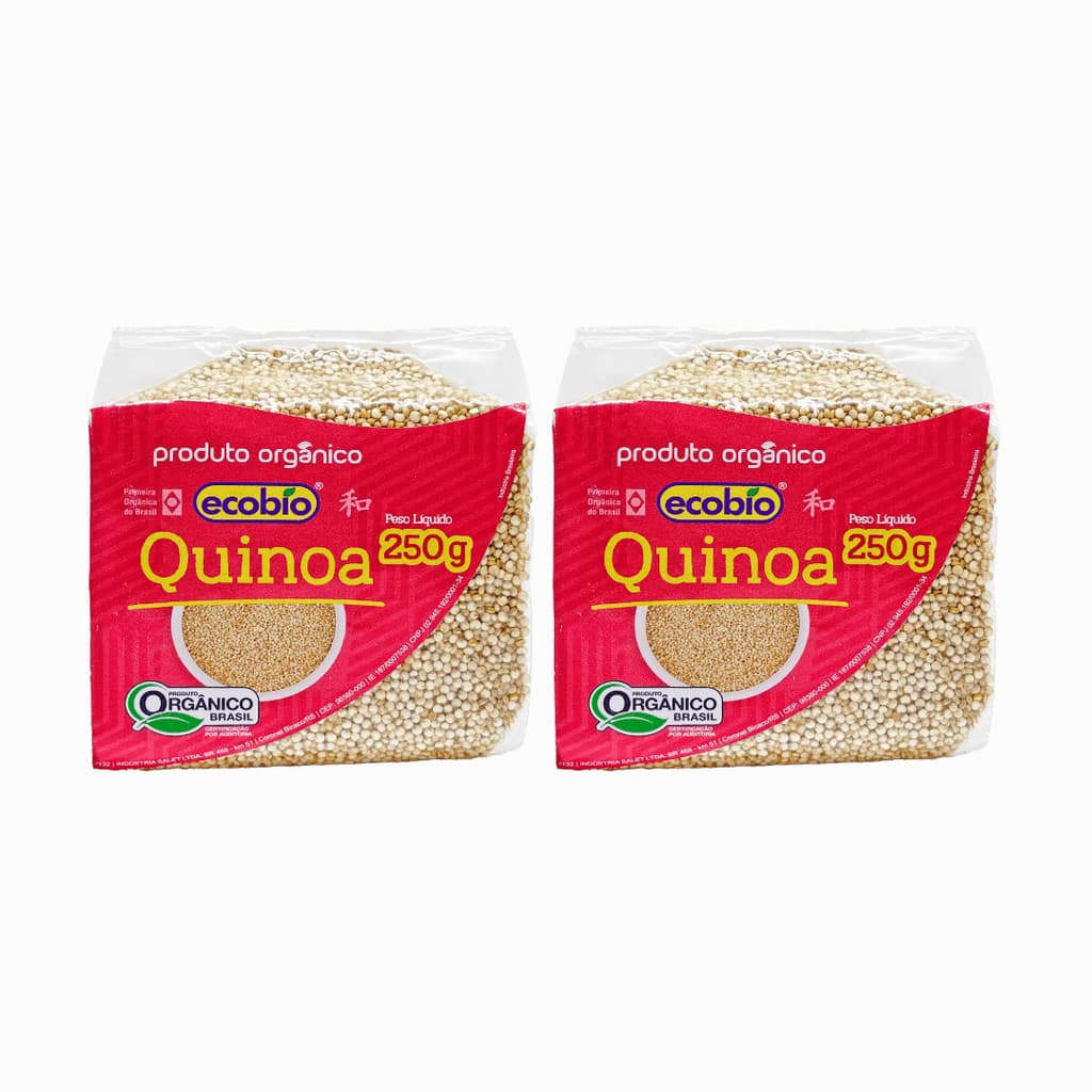 Kit 2 Quinoa em Grãos Orgânica Sem Glúten Ecobio 500g Total Quinoa Branca