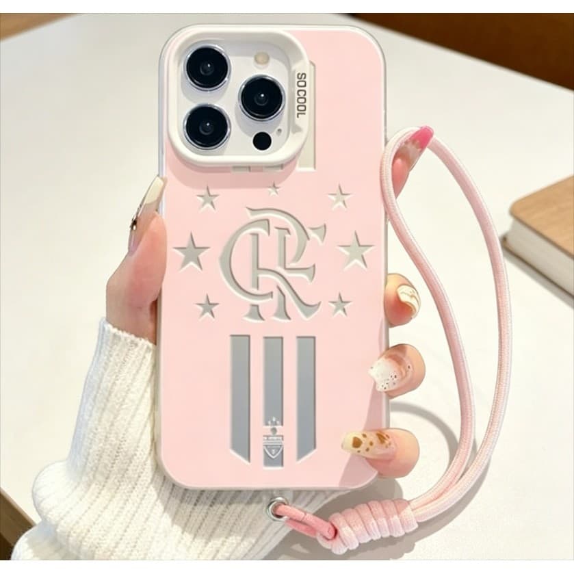 Capinha para iPhone 17/16/15/14/13/12 Pro Max Capa de celular com a letra de Cristiano Ronaldo-estilo doce e descolado