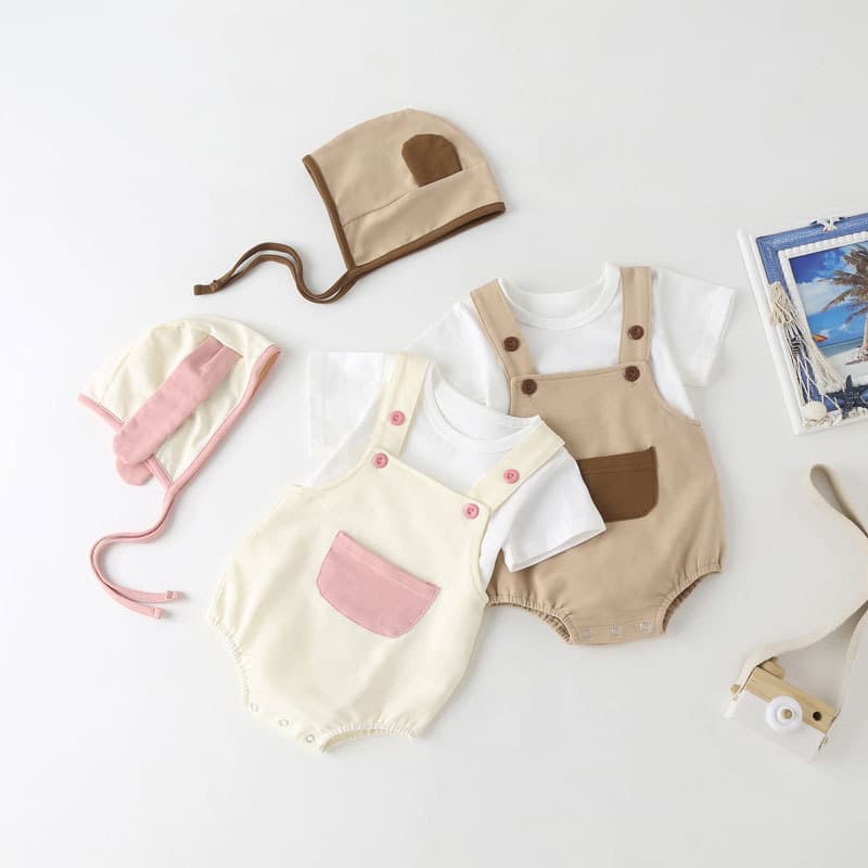 Roupas de verão 1 ano de idade bebê portador macacão tamanho 73 bebê menina 6 meses roupas macacão Suspender macacão