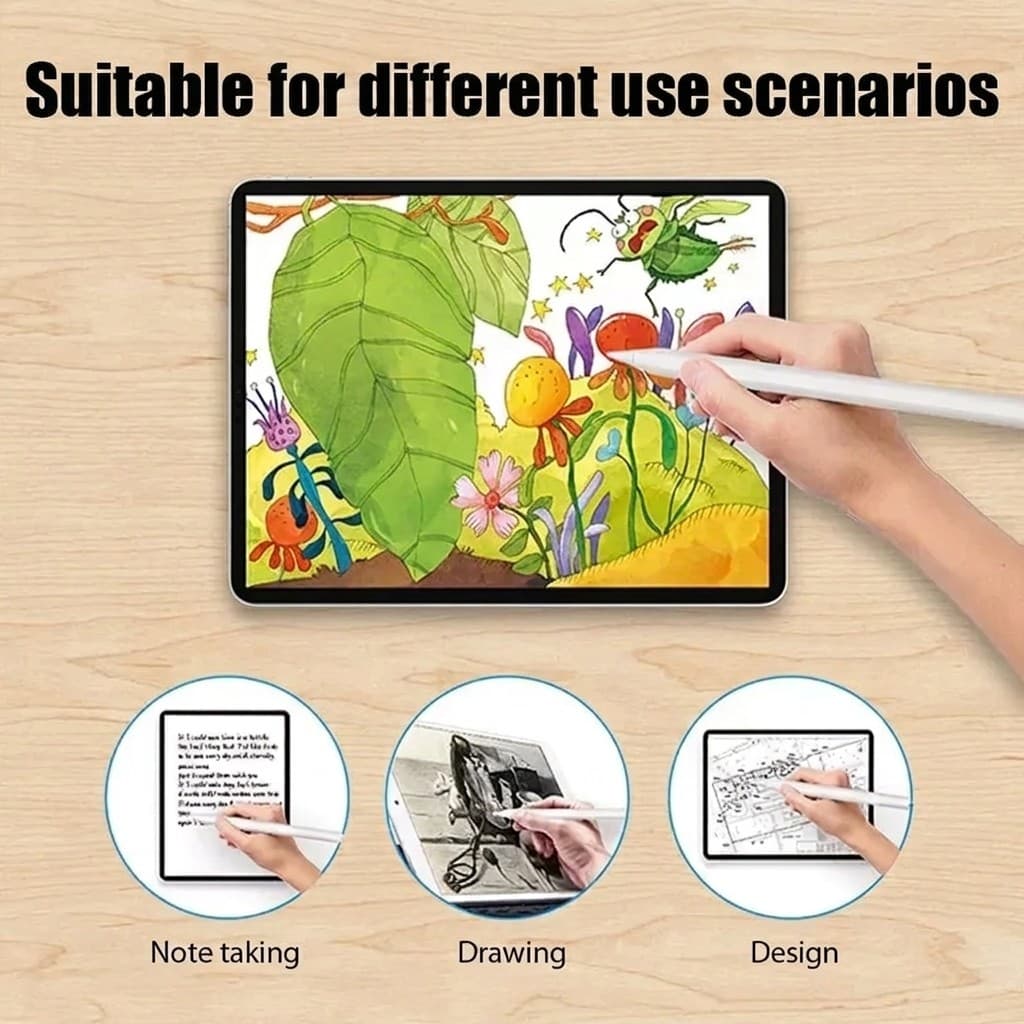 Caneta Touch Universal Sem Bluetooth Lápis Capacitivo Recarregável Type C para Celular e Tablet Android iOS