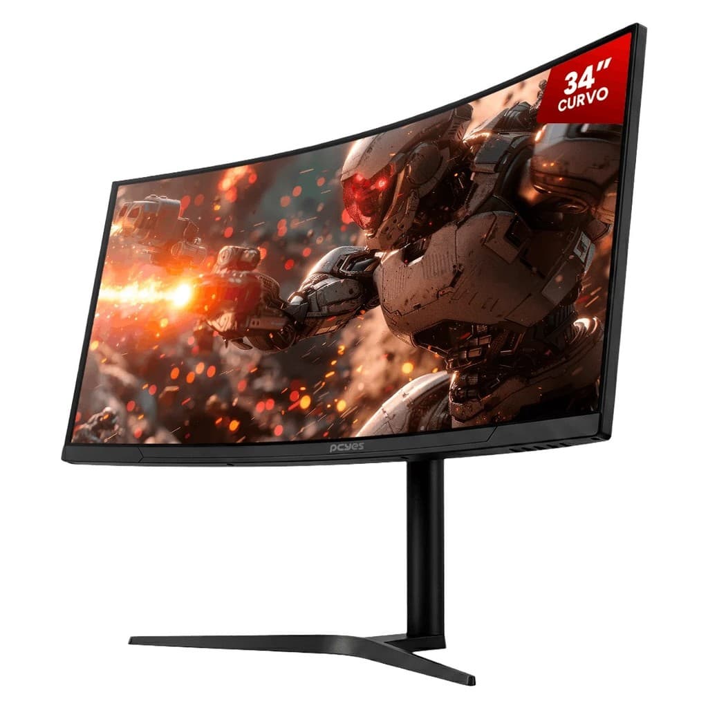 Monitor 34" 165Hz Curvo Gamer Escritório Office WQHd 1Ms HDMI + DP Pcyes