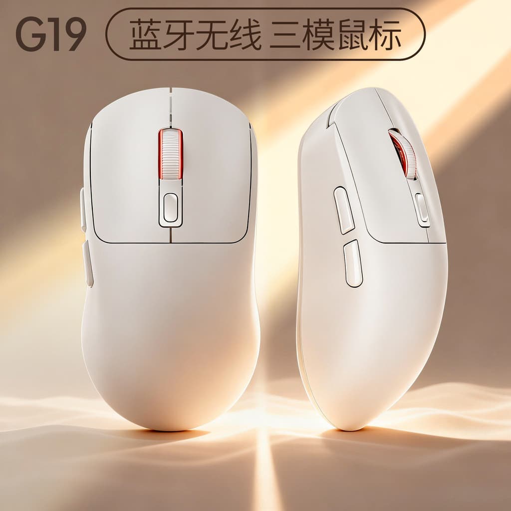 Silver Eagle G19 Bluetooth + com fio + 2.4G sem fio de três modos leve Mouse jogo computador Desktop RGB modelo privado