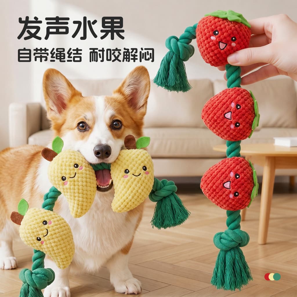 Brinquedo para cachorro, nó Molar resistente à mordida, filhote de cachorro, auto-feliz tédio, alívio Bichon Corgi, cach