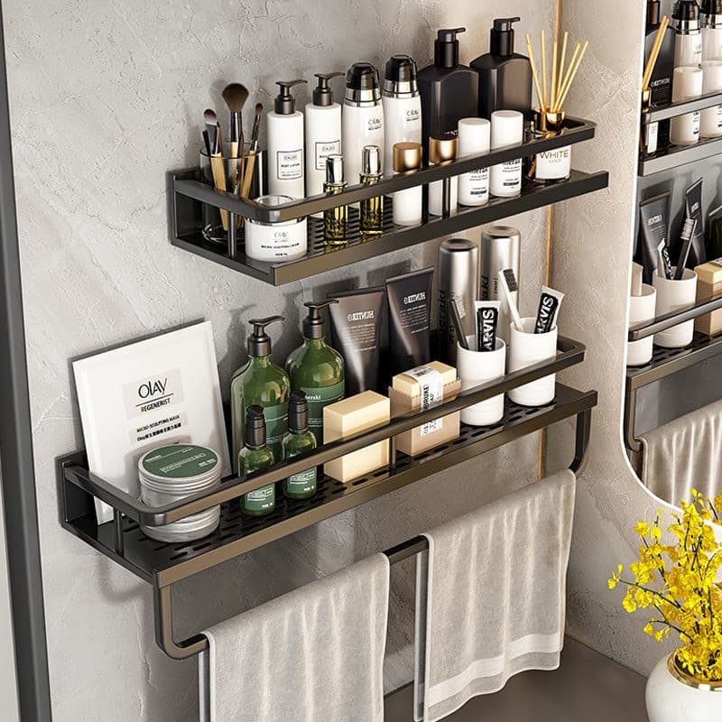 Suporte de Shampoo Montado na Parede VIMI, Organizador Multifuncional para Banheiro, Prateleira de Banheiro, Suporte par