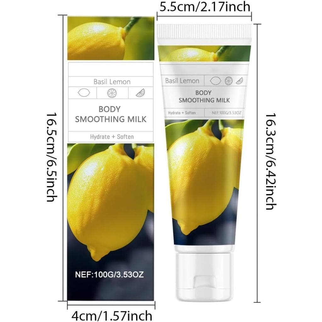 Loção Corporal Suave de Limão, Hidratante Corporal Feminino, Hidratante Cremoso de Rápida Absorção com Fragrância Cítric