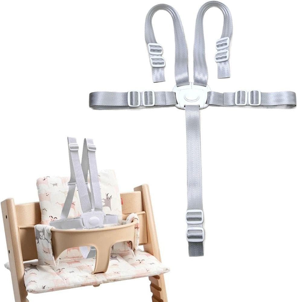 Cinto Para Cadeira De Alimentação De Bebê , Alças Altas Ajustáveis De 5 Pontos , Faixa De Segurança Protetora Resistente