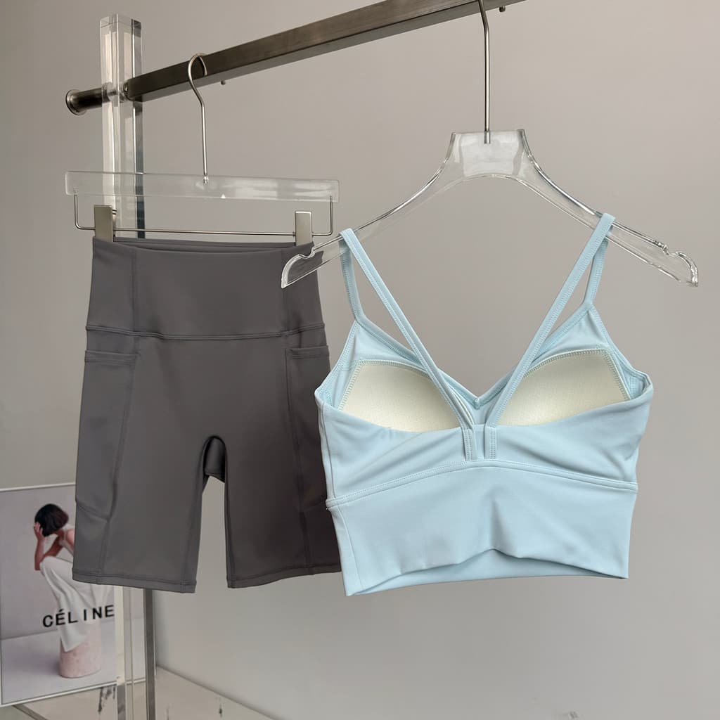 Roupas de Yoga de verão terno feminino estilo fino respirável à prova de choque correndo Fitness roupas de secagem rápid