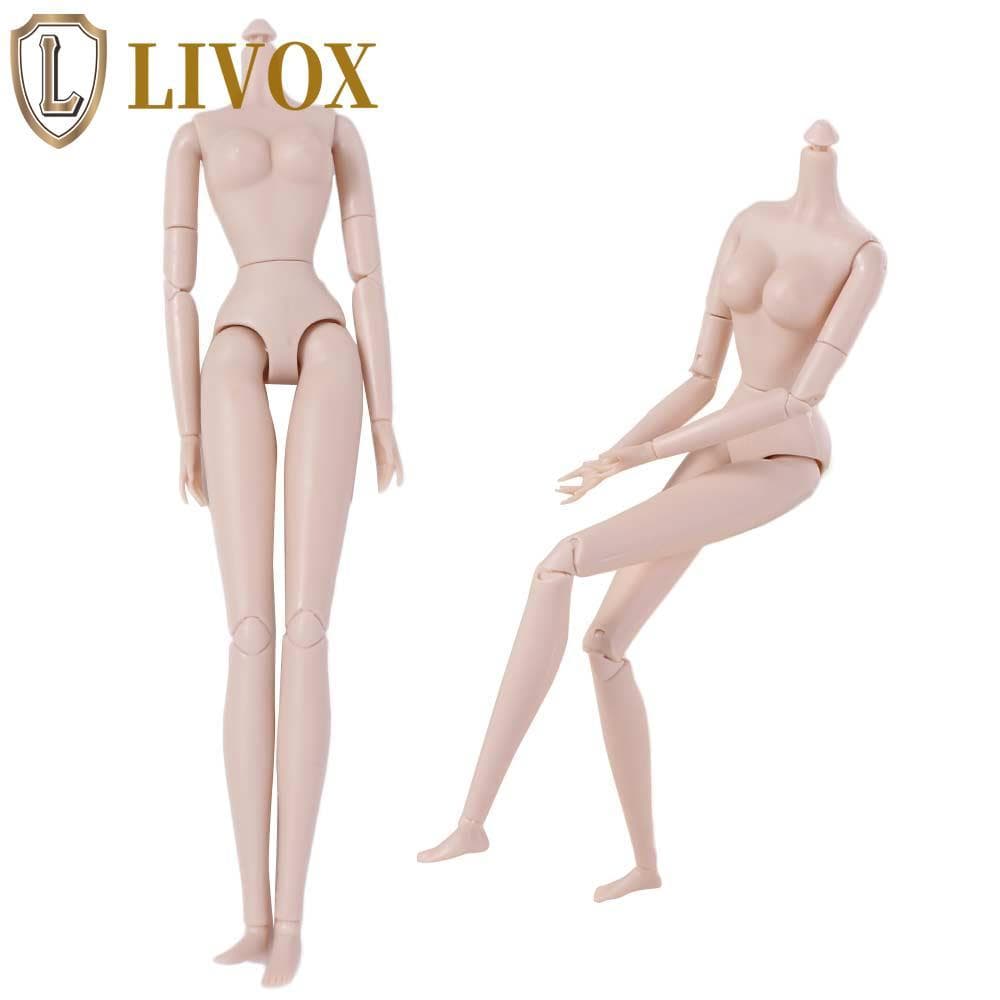 Bonecas BJD Nuas Articuladas LIVOX , Boneca 1/6 28 Articulações Brinquedos De Nua De Pele Branca Super Modelo Móvel