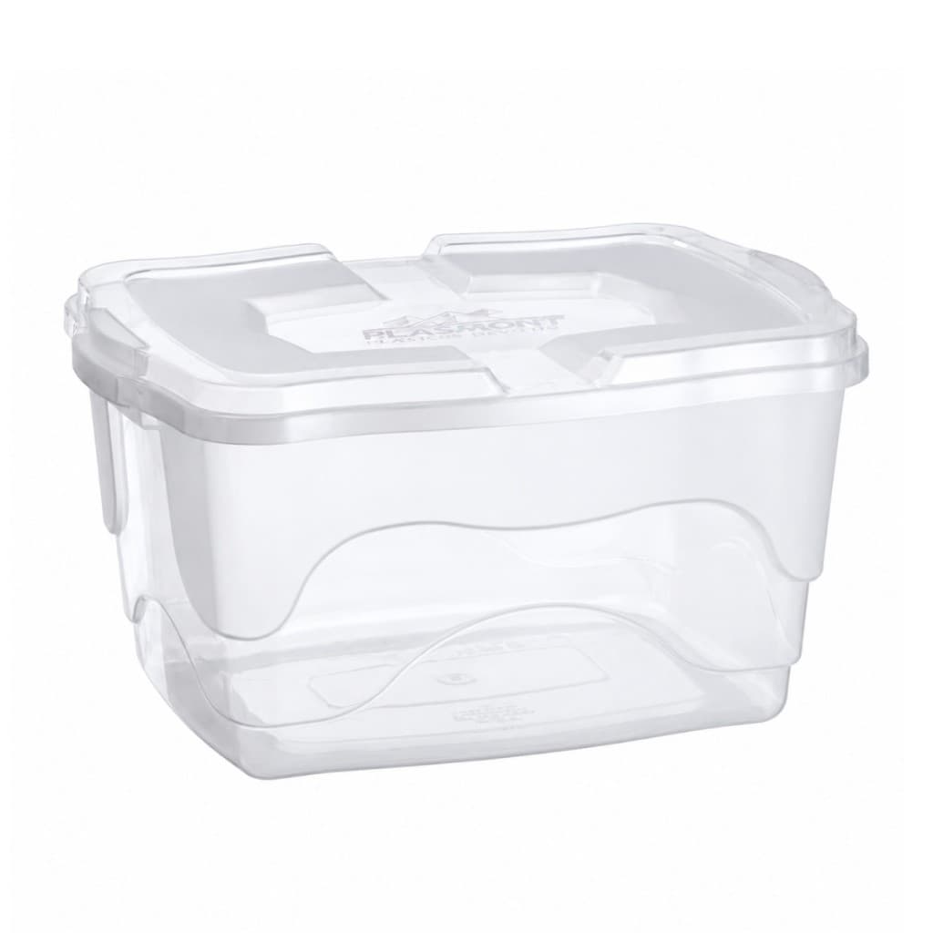 Caixa Organizadora Multiuso 20 Litros Transparente com Tampa Plástica para Organização de Roupas Brinquedos Cozinha