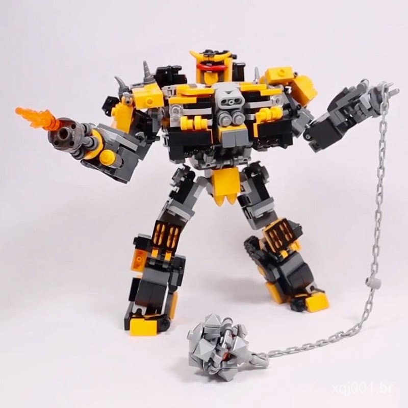 Os blocos de montar MOC são compatíveis com Lego. Mecha transformável 7: Ascensão dos Deuses Feras. Montagem de blocos d
