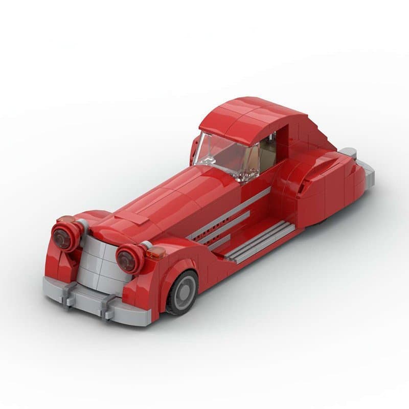 Blocos de montar MOC compatíveis com LEGO 65599, modelo de brinquedo de montagem do Batmobile dos anos 1930, presente cr