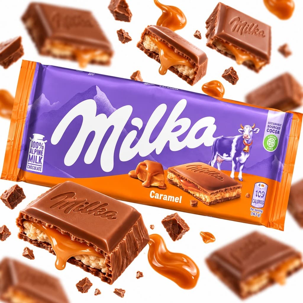 Barra de Chocolate Milka Caramel 90g - Importado