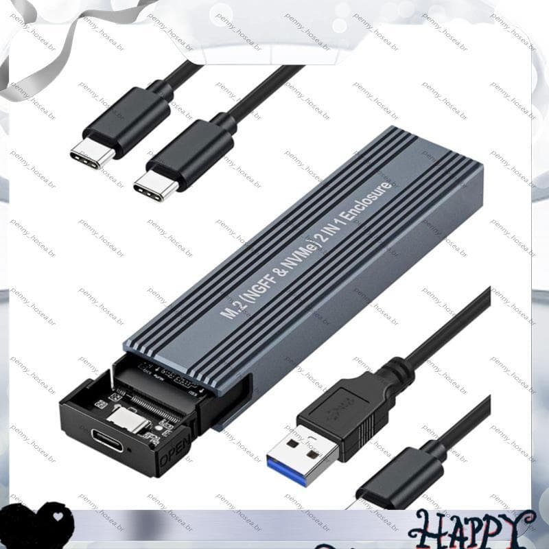 [Vendas Quentes P] Adaptador De Gabinete SSD M . 2 NVMe SATA USB 3.2 10 Gbps PCI-E Externo De Unidade De Estado Sólido P