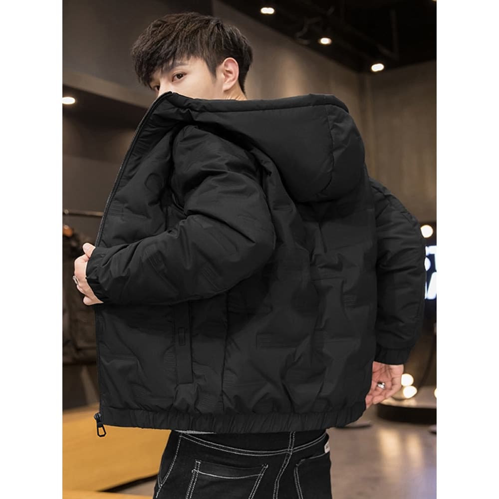 Jaqueta acolchoada masculina com capuz jaqueta acolchoada inverno novo estilo Street Wear jaqueta acolchoada masculina e