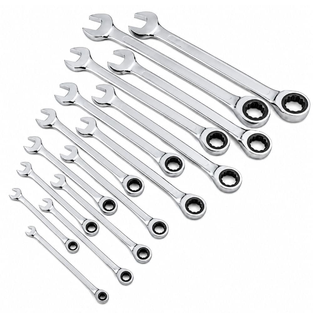 Jogo Chave Combinada Catraca 1/4" a 1" 13 Peças - ST09040G - SATA