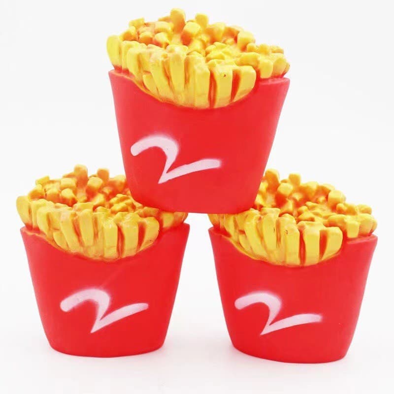 Brinquedo para cachorro, simulação de som, hambúrguer, batatas fritas, gato, cachorro, brinquedo interativo, vinil, supr