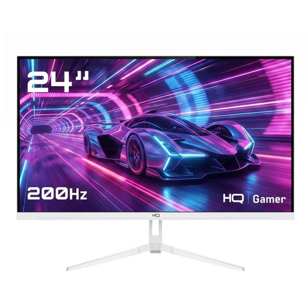 Monitor Gamer HQ , 24 Pol, IPS, Full HD, 1ms, 200Hz, HDMI/DP, Branco, HQW24IP200
