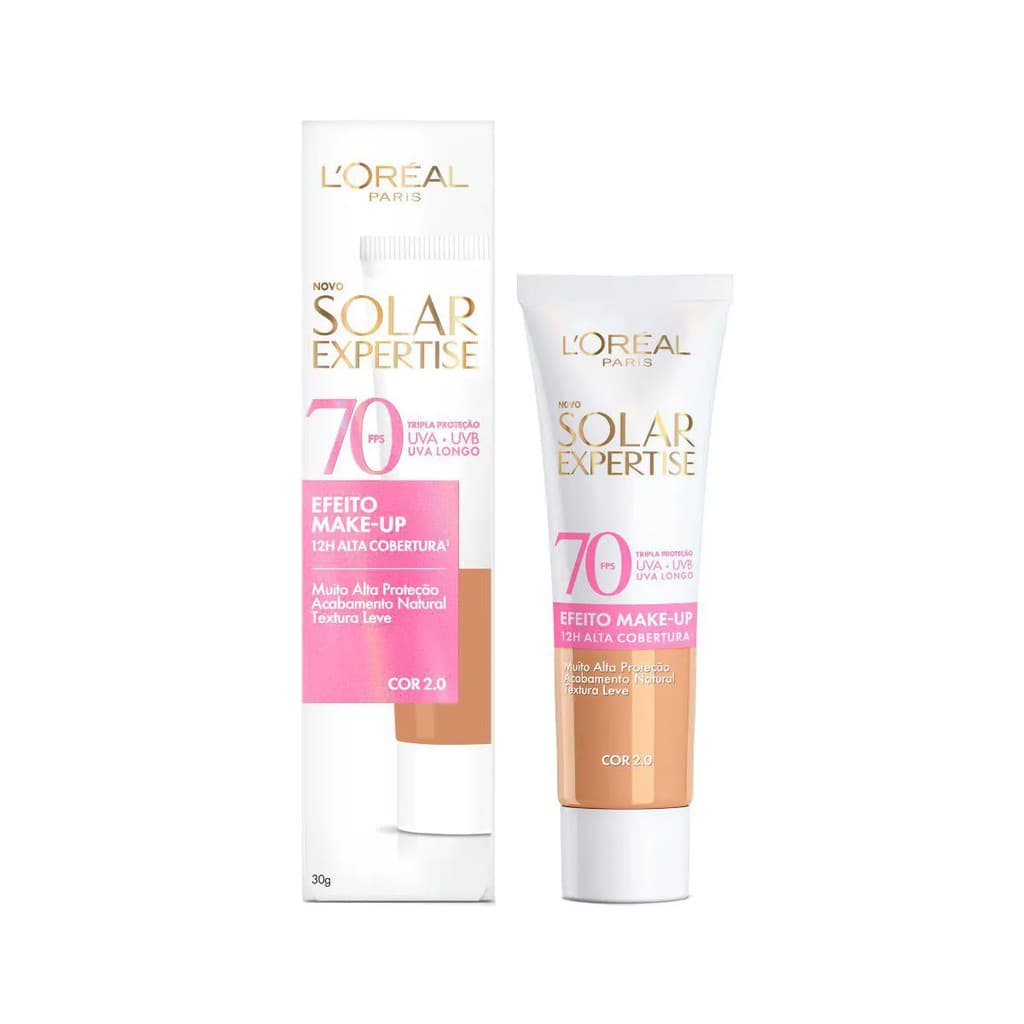 PROTETOR SOLAR EXPERTISE EFEITO MAKE-UP FPS70 COR 2.0 LORÉAL PARIS 30G