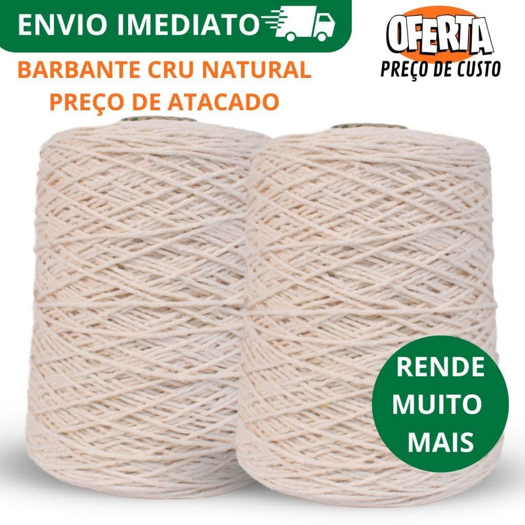 KIT 15 BARBANTE CRU NATURAL FIO 4 6 8 CROCHÊ TRICÔ ARTESANATO ALGODÃO TAPETE ECONOMICO AMIGURUMI