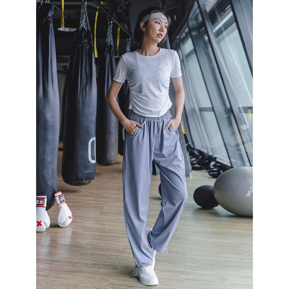 Roupas de Yoga topo feminino Pilates esportes terno magro curto roupas de Fitness manga curta lazer ao ar livre correndo