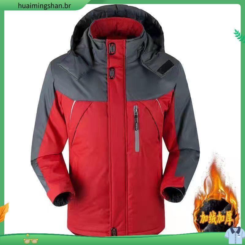 Jaqueta acolchoada de lã espessada jaqueta masculina jaqueta de inverno jaqueta acolchoada à prova de vento quente venda