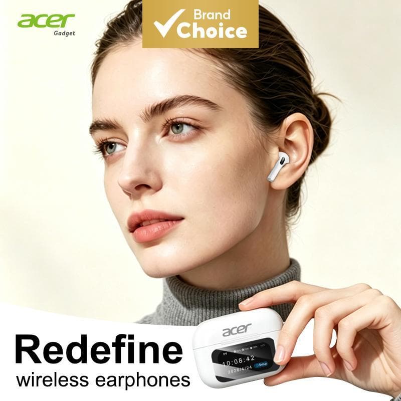 Fones de ouvido Acer OHR802, earpods sem fio, fones de ouvido bluetooth com microfone, fone de ouvido com fone de