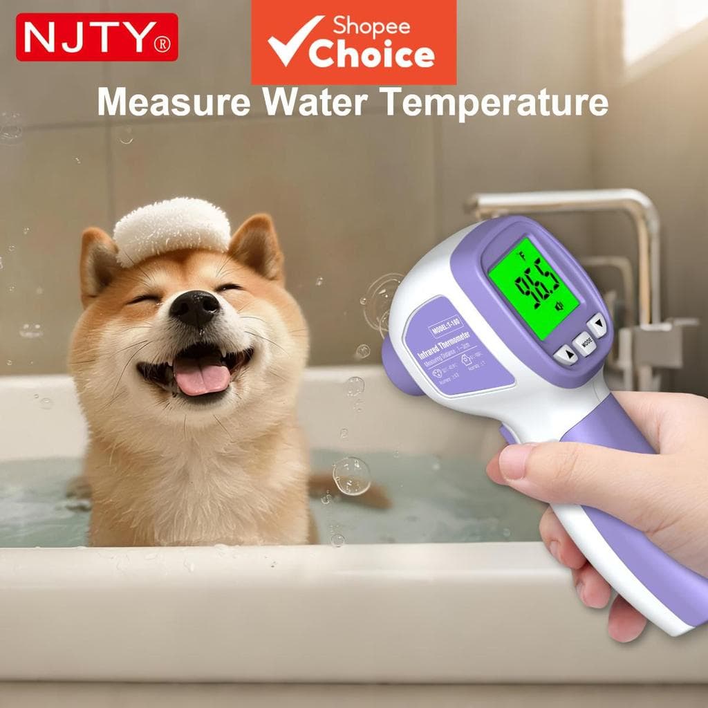 Termômetro Para Animais De Estimação NJTY T180 De Uma Peça , Pistola De Temperatura Digital Sem Contato , Alimentos E Ob