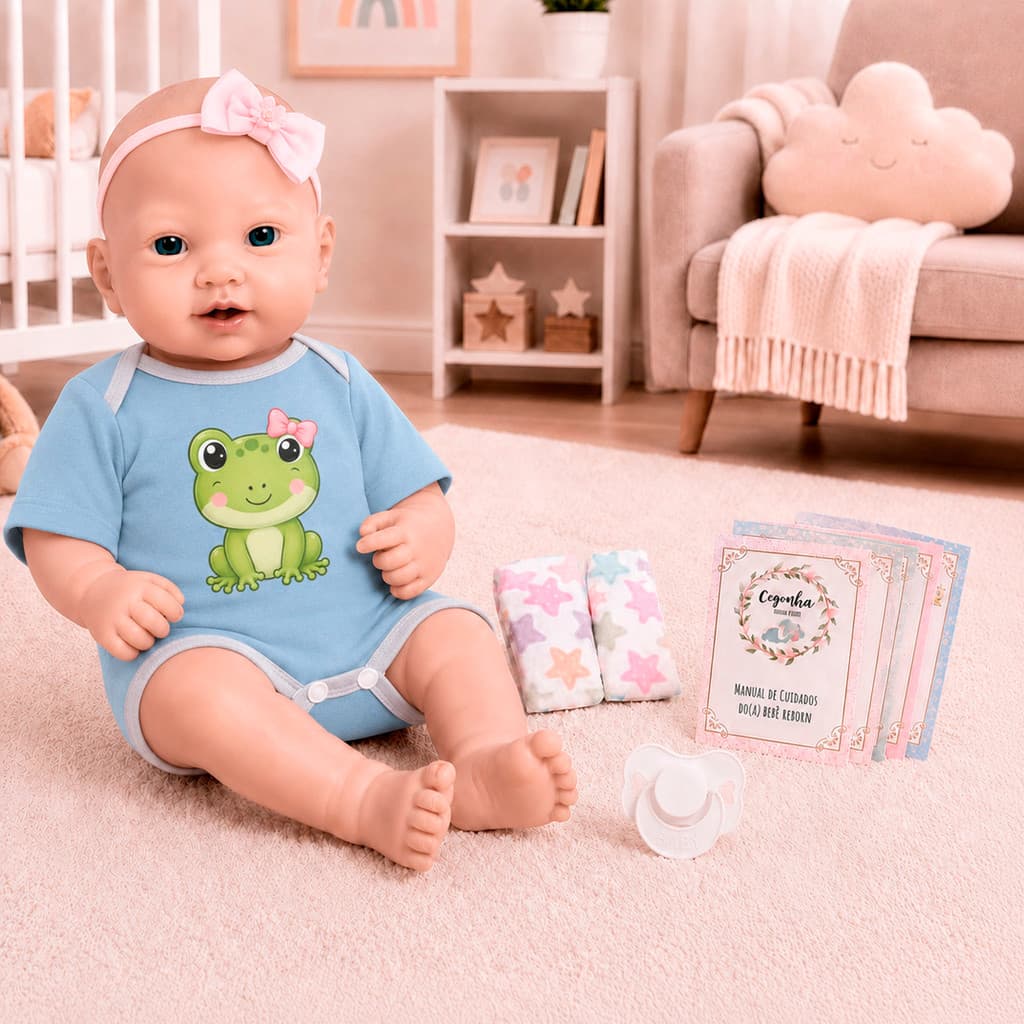 Boneca Reborn Menina Realista Vinil Siliconado Articulada